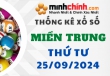 Thống kê XSMT 25/09/2024 – Thống kê KQXS Miền Trung ngày 25/09/2024